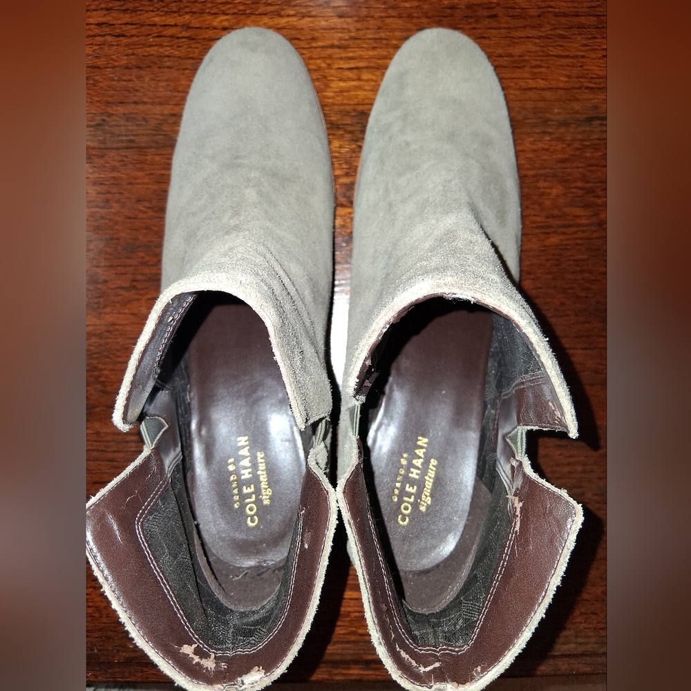 Cole Haan Suede Ankle Boots in Taupe - Picture 3 of 8